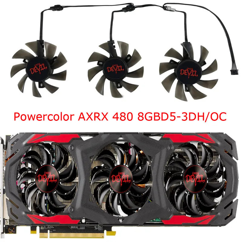 I-3 ชิ้น/เซ็ต,GA81S2U,เปลี่ยน GA81B2U,VGA GPU Video Cooler พัดลม,สําหรับ Powercolor RX570 4GB Red De
