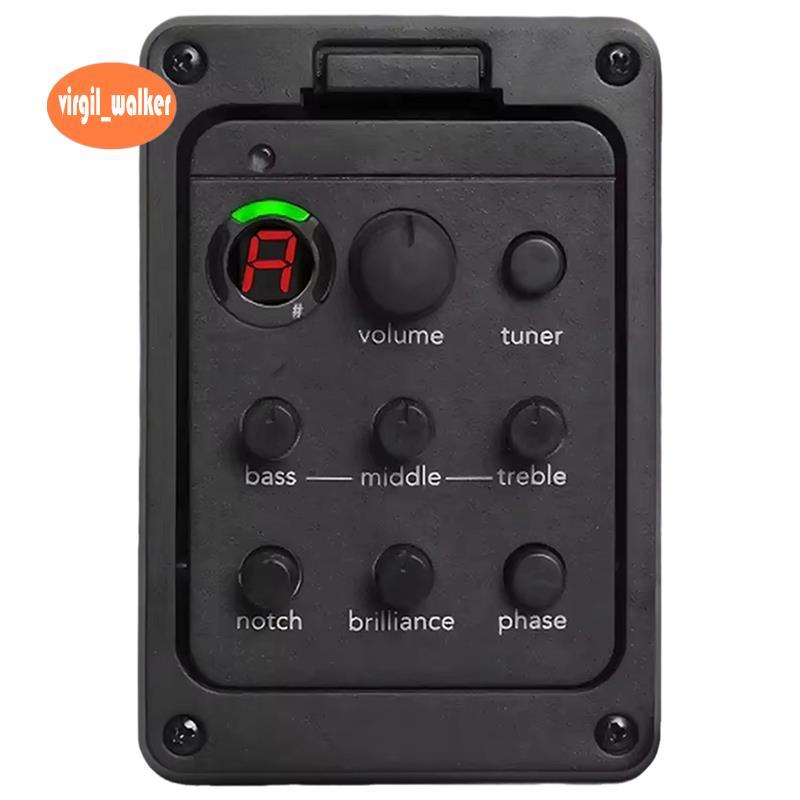 กีต้าร์โปร่ง Pickup 4 Band Preamp EQ Tuner Mic Blend สําหรับ Fishman 201 ปิ๊กอัพกีตาร์