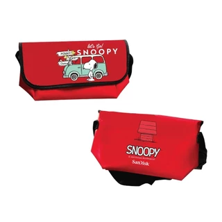(รับฟรีของแถม) กระเป๋าสะพายข้าง สุ่มลาย Snoopy Travel bag SANDISK TRAVELBAGSNOOPY