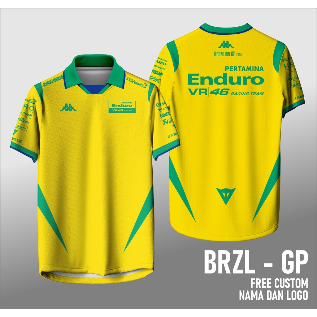 Motogp VR46 Racing Team Custom Jersey GP Brazil Edition หมายเลขฟรี