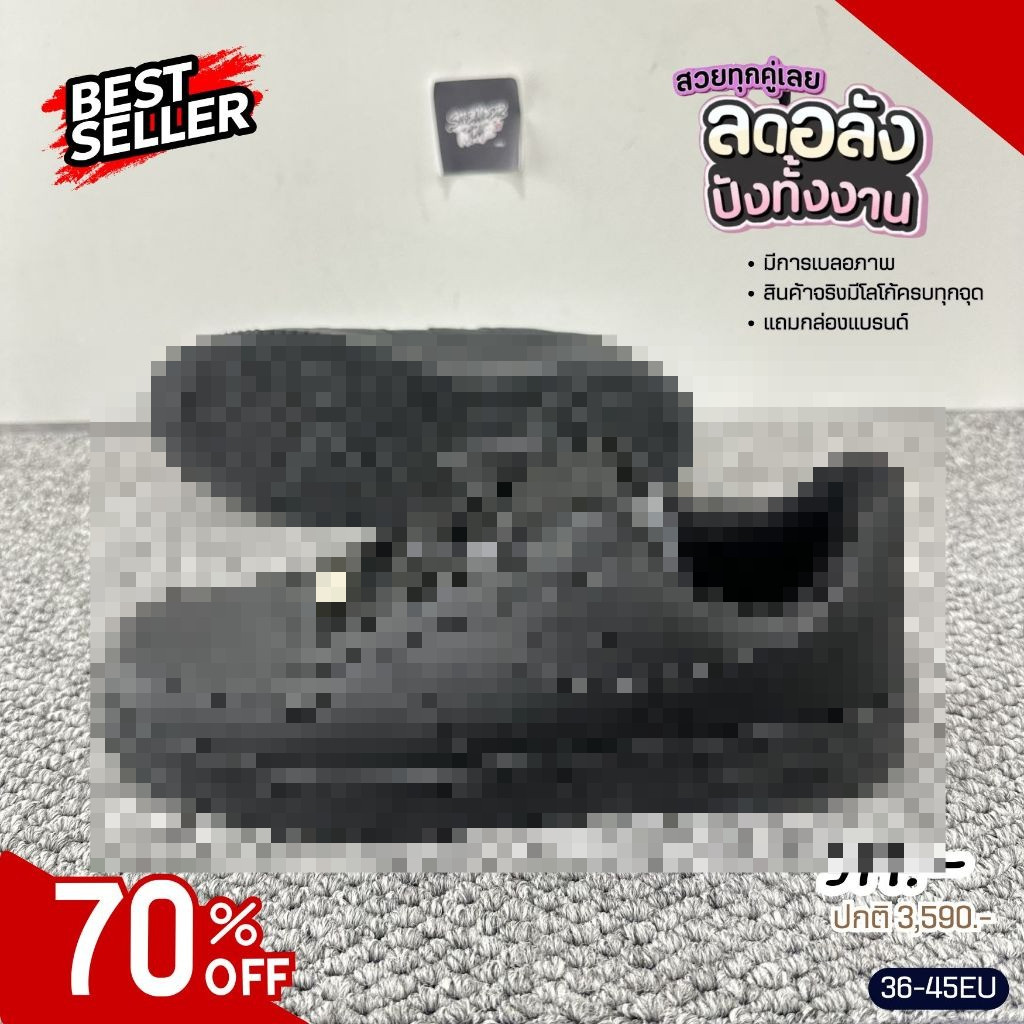 รองเท้าลำลองสีดำล้วน/ขาวล้วน [36-45EU] [เเถมกล่อง] แมทช์ง่าย พื้นหนานุ่ม 99B001 ใส่เรียน ใส่ทำงานได้ครบจบ