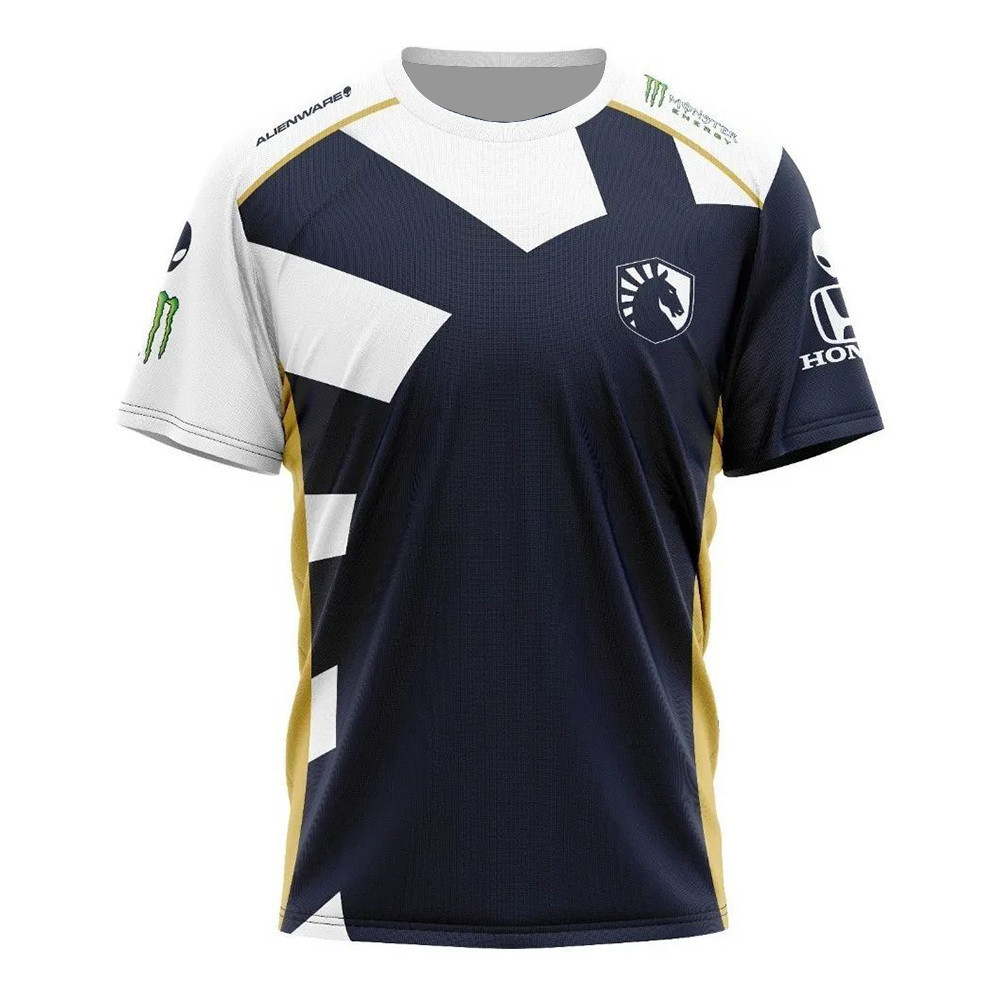 เสื้อยืดผู้ชายพิมพ์ลาย 3D esports CSGO และ DOT ฤดูร้อน XS-5XL
