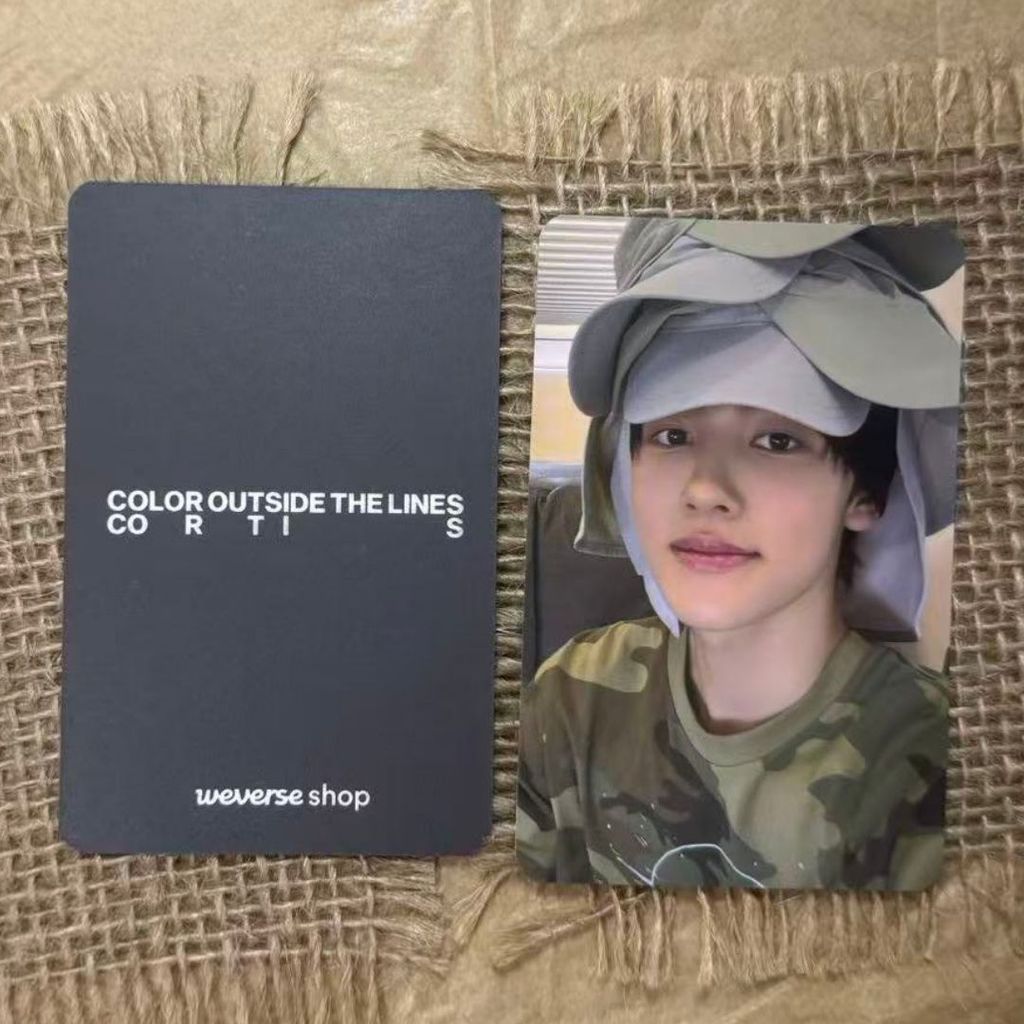 CORTIS Yan Chengxuan wvs Live Card หมวกอาบน้ํา Hyun Camouflage Hyun Live หมวก Hyun Yan Chengxuan Pho