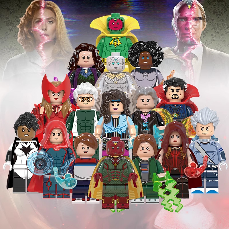 WM6115 Vision Agatha Wanda Quicksilver Bily Tommy Monica Building Blocks ตัวเลขของเล่นเด็ก