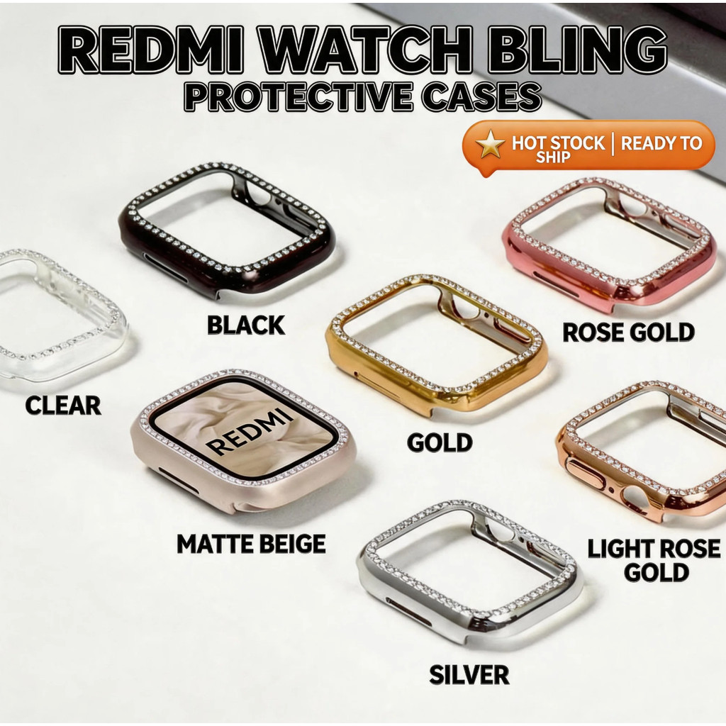 [Flash Diamond Half Pack] เหมาะสําหรับ Redmi Watch 6 4 5 Lite 5Active Diamond เคสป้องกันเคสกลวง Redmi 5 เคสป้องกัน