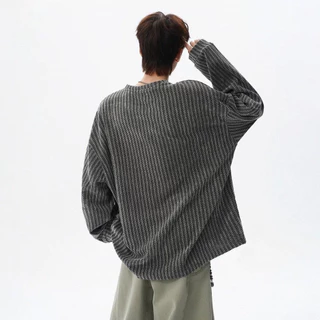 เสื้อโค้ตแขนยาวผู้ชาย ลายกระดูกปลา สไตล์วินเทจหลวม ๆ สำหรับฤดูใบไม้ผลิ ไซส์ M-3XL