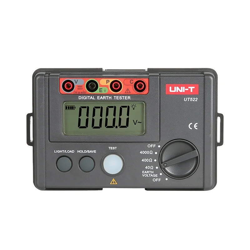 ยี่ห้อใหม่ UNI-T Digital Earth Testers UT522 การวัดความต้านทานดิน 4000Ω การทดสอบช่วงด้วยตนเอง&*-&