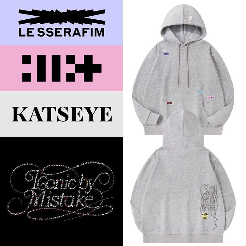 Kpop LESSERAFIM ILLIT KATSEYE ผู้ชาย/ผู้หญิง Zip Hoodie เสื้อผ้าเดียวกันเสื้อกันหนาว Unisex Streetwe