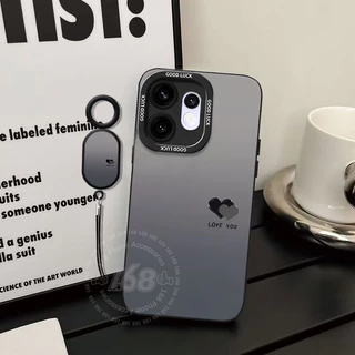 เคส OPPO Reno 16 16F 5G เคส OPPO Reno 16 Pro 5G เคสกันกระแทกหัวใจไล่เฉด พร้อมที่กันกล้อง หนังสายคล้องโทรศัพท์ ซิลิโคนด้านนุ่ม กันรอยนิ้วมือ