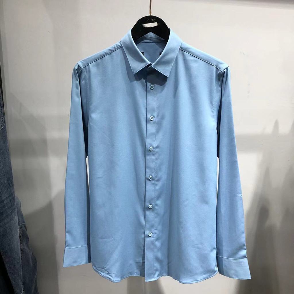 แบรนด์ผู้ชาย Jck Jns เสื้อเชิ้ตแขนยาวลําลองสําหรับธุรกิจผู้ชาย Slim-fit ผู้ชายบาง JJ Home Commuter เ