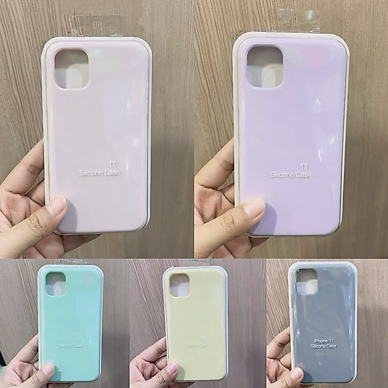 สีมาใหม่มีโลโก้ เคสกำมะยี่ สีพื้น งานกล่อง สำหรับรุ่นไอโฟน7plus -16promax