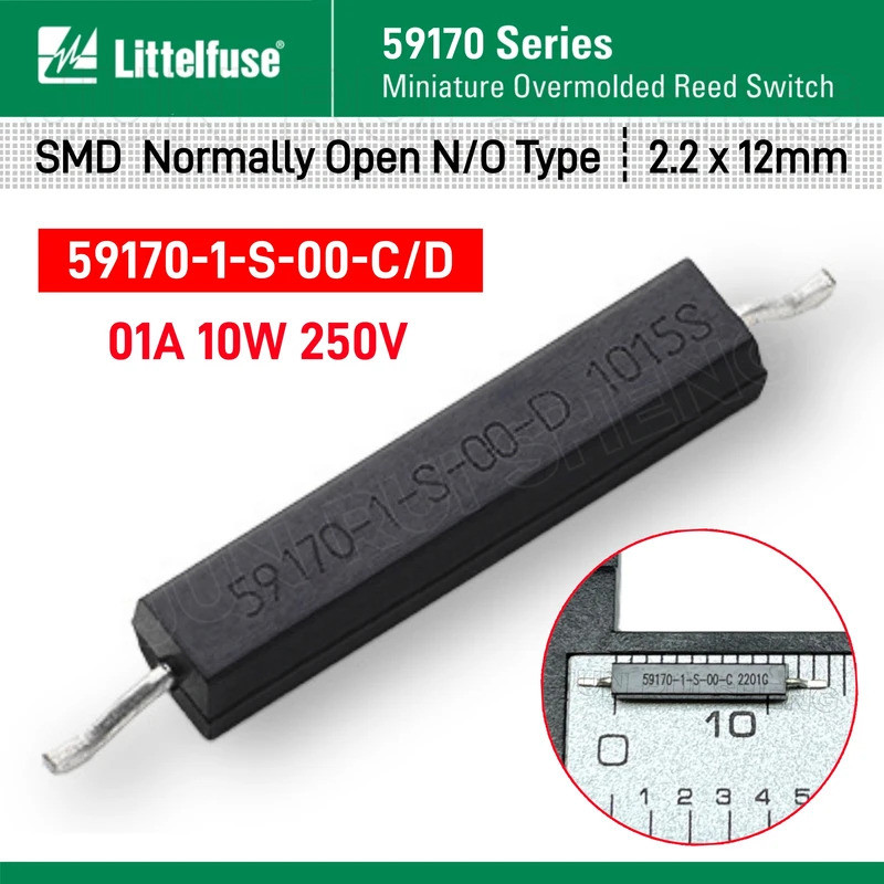 1PCS CHIP IC 59170 Magnetic Contact Reed สวิทช์ SMD ปกติเปิด N/O 1A 10W 250V 59170-1-S-00-C Magnetic