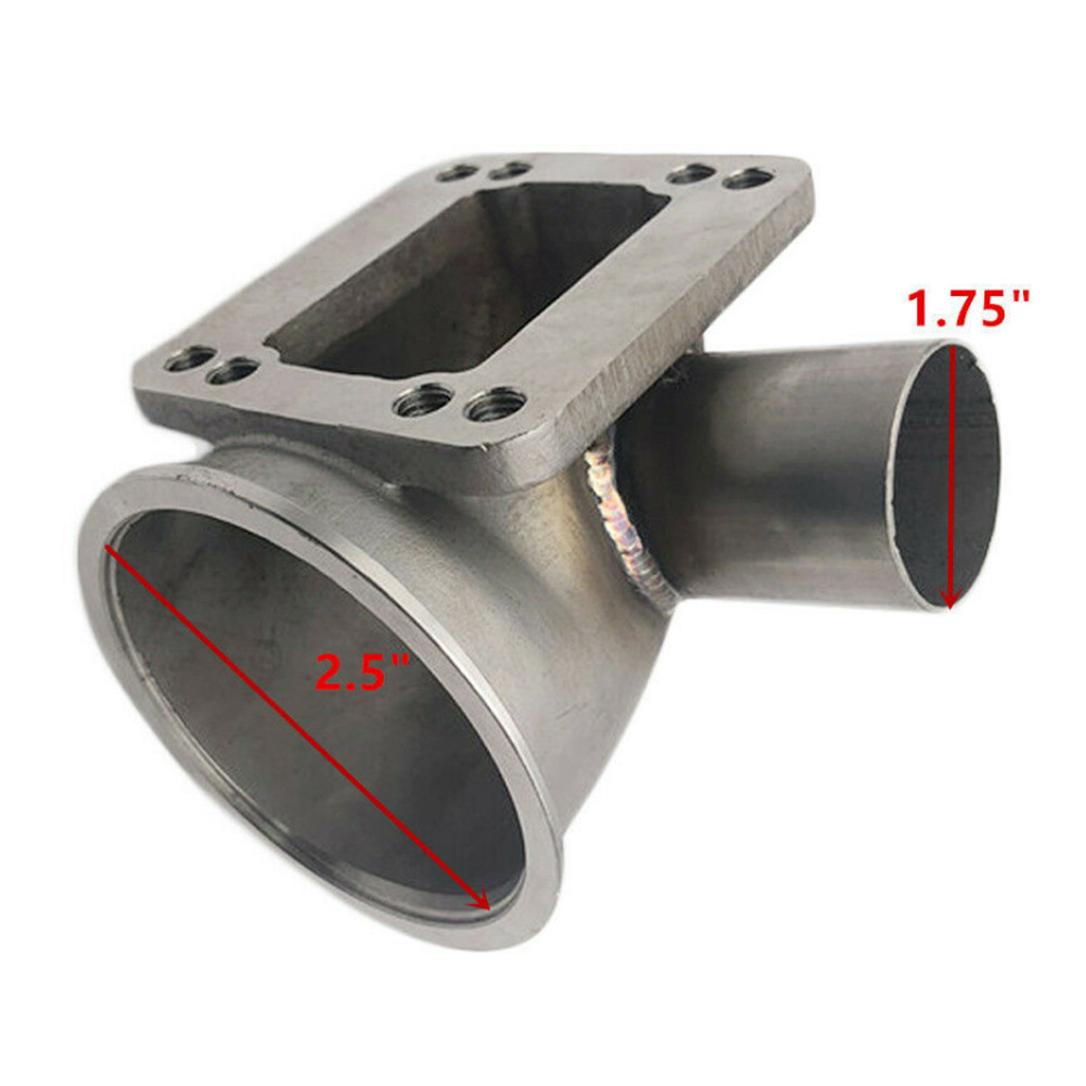 Calinodesign 2.5 นิ้ว V Band T3/T4 Turbo Elbow Adapter Flange Cast Tube 90°
