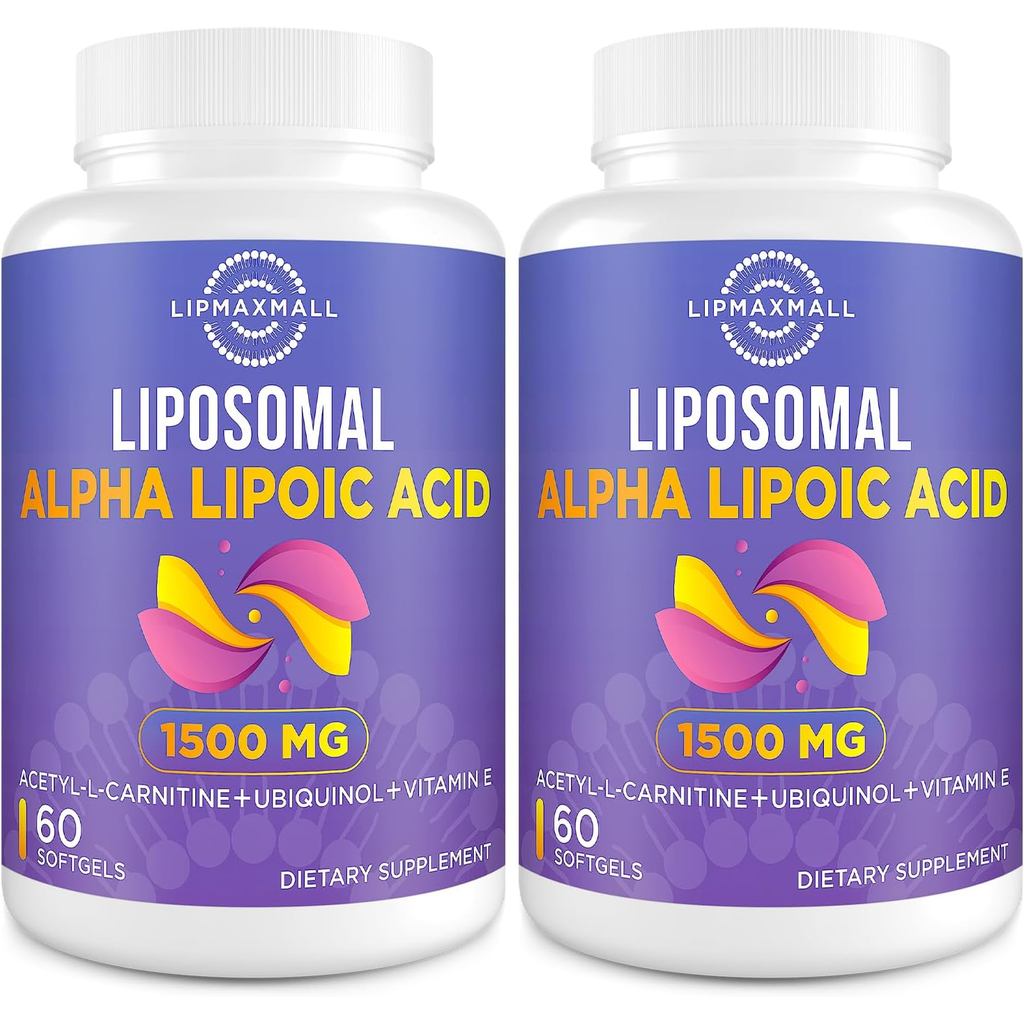 Lipmaxmall Liposomal Alpha Lipoic Acid 1500mg - พร้อม Acetyl-L-Carnitine 900mg & Vitamin E 15mg,ALA 