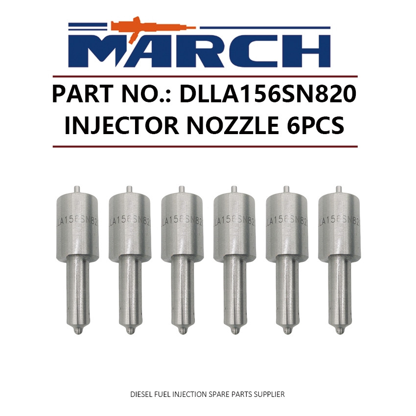 6pcs ดีเซลหัวฉีดน้ํามันเชื้อเพลิงหัวฉีดเคล็ดลับ DLLA156SN820 สําหรับ ISUZU C/E Series GIGA CXZ72J รถ