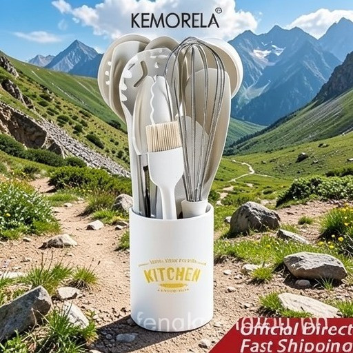 KEMORELA สไตล์ไม่ติดเนยทําอาหารซิลิโคนสีขาวไม้พายชุดบิสกิต Pastry Scraper เค้กเบเกอรี่ไข่ Beater ช้อ
