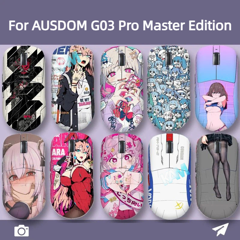 [Kam] สติกเกอร์ตกแต่งสกินรูปหนูการ์ตูนน่ารักสไตล์อนิเมะ DIY สำหรับ AUSDOM G03 Pro Master Edition ฟิล