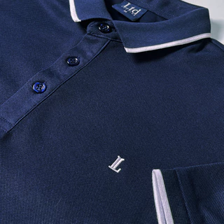 LTD เสื้อโปโลแขนสั้น ผู้ชาย สีน้ำเงินเข้ม | Pique polo | 03635