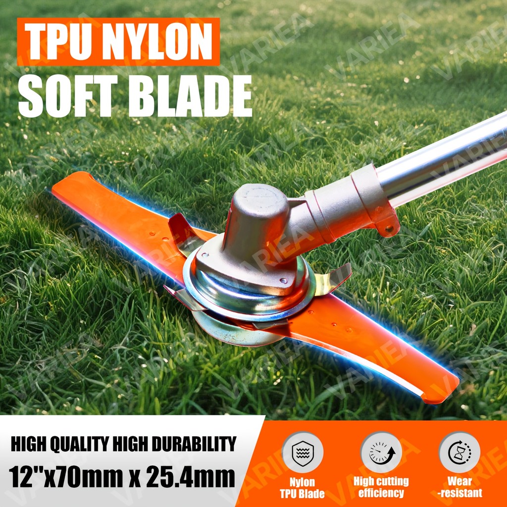 VARIEA-40 ซม.TPU คุณภาพสูง Trimming Blade-3 ซม.รูยึด,ทําจากวัสดุคุณภาพสูงไนลอนทนต่อการสึกหรอ,ปลอดภัยยิ่งขึ้น,เหมาะสําหรับฉากต่างๆ,แผ่นโลหะในตัว,ประสิทธิภาพสูงตัดวัชพืช Sborn