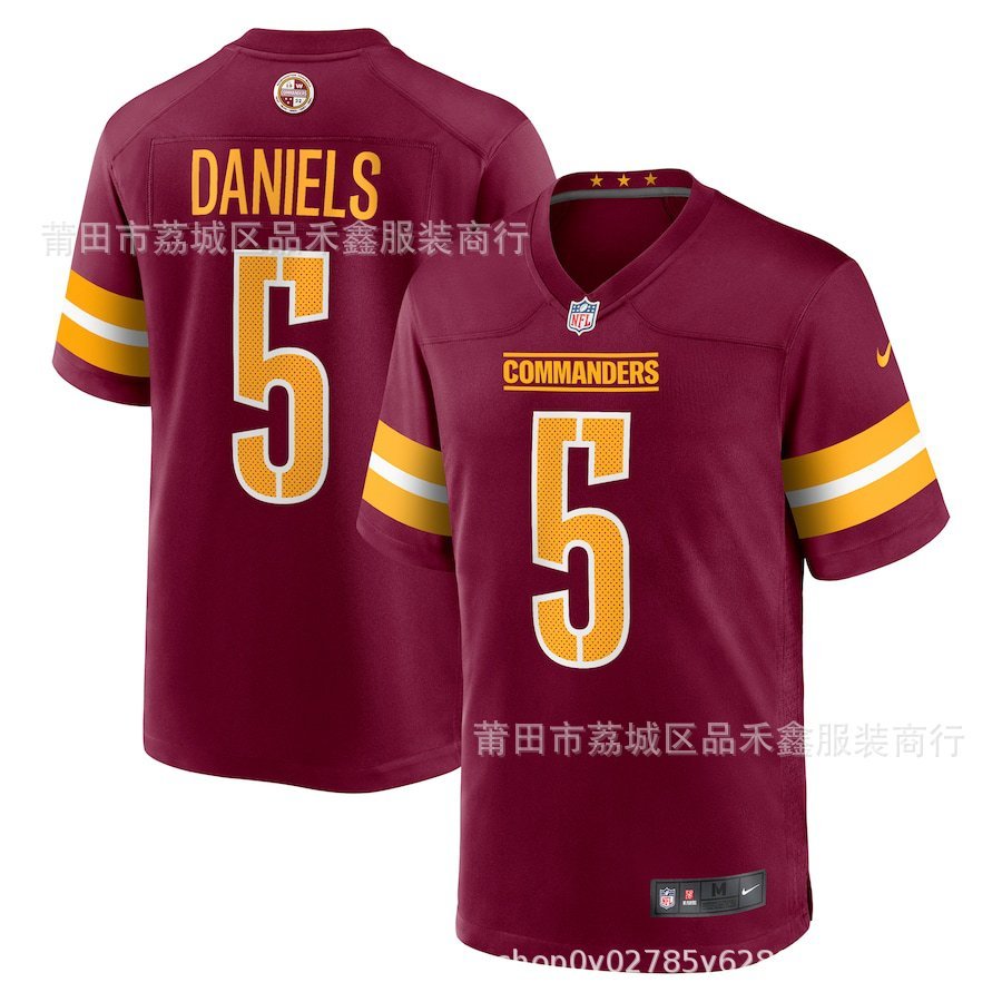 ส่งเร็ว!!Washington Commander Washington Washington Dennis Jersey 5-DANIEL เสื้อรักบี้
