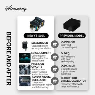 🔥 แอมป์บลูทูธมินิ YS-502MT 50Wx2 2.0 Stereo Hi-Fi AUX+Bluetooth Input EQ Adjustable เสียงรบกวนต่ำ