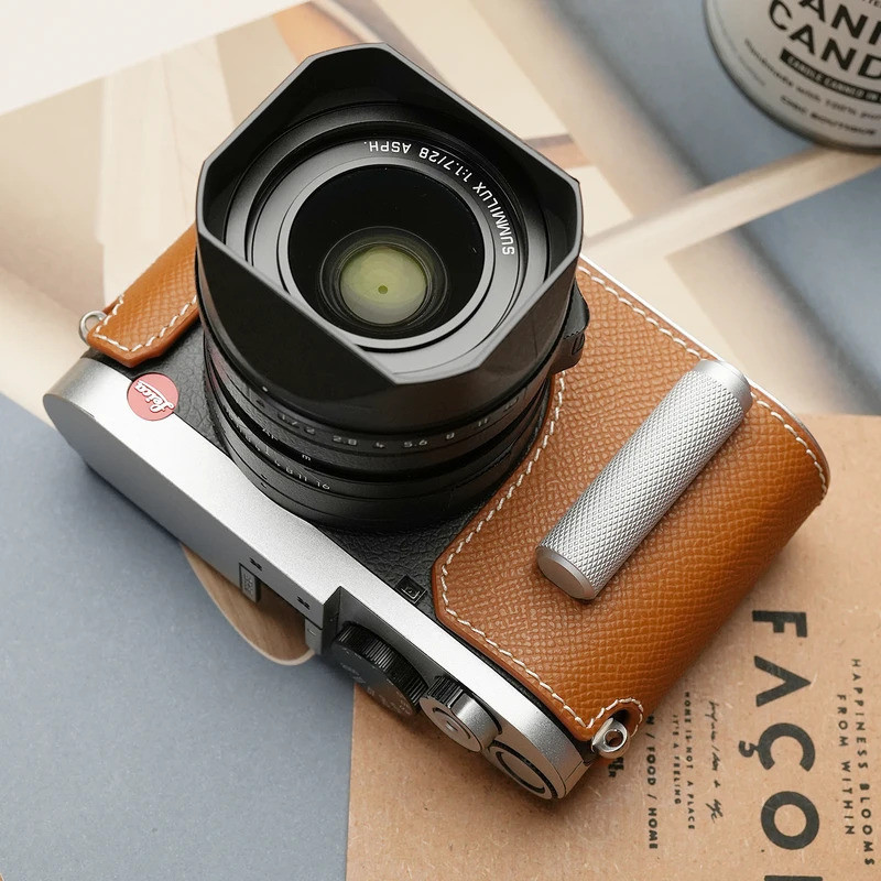 Mr.Stone สําหรับ Leica Q3 กระเป๋ากล้องโลหะกล้องบอดี้สูทกล้องหนังพร้อม Leica Q3 Leathe กระเป๋าป้องกันกรณี