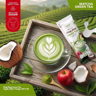 ปิ๊งปิ๊งชาเขียว กลูต้าปิ๊งปิ๊ง Ping Ping Green Tea foundercolly ชาเขียวปิ๊ง 1 ห่อ มี 30 ซอง