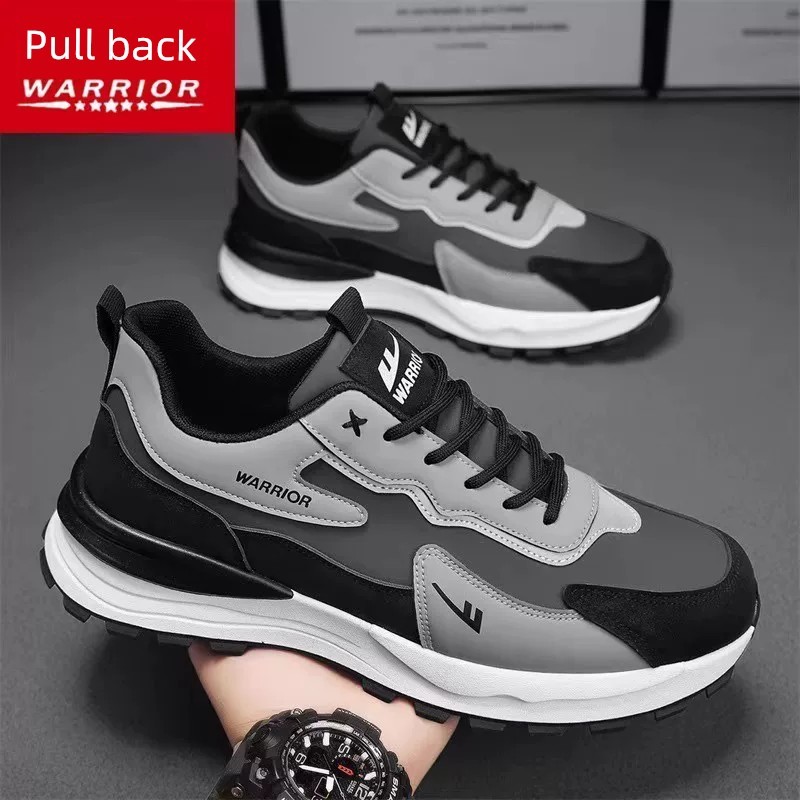 nea sport รองเท้าผ้าใบผู้ชาย ดึงกลับรองเท้าผู้ชายฤดูร้อนระบายอากาศระงับกลิ่นกายทํางานป้องกันแรงงานทํ