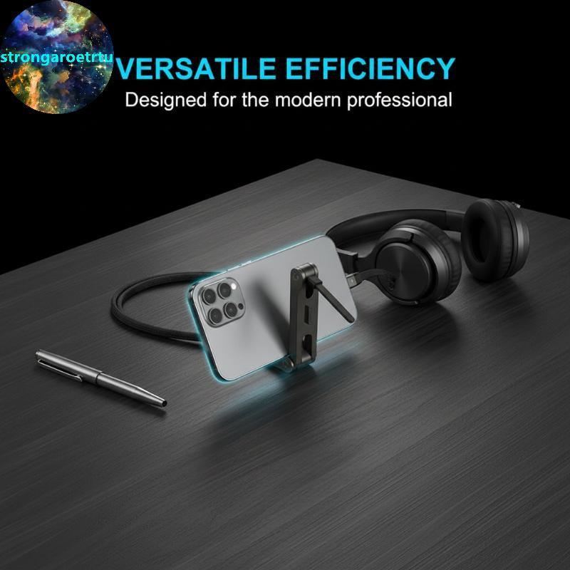 Strongaroetrtu 240W Type C Cable Fast Charging ที่วางโทรศัพท์แบบพับได้ 2 in 1 Data Cord สําหรับ Trav