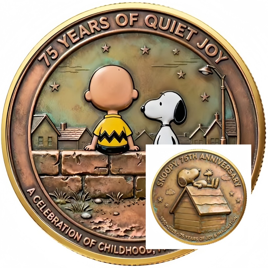 เหรียญที่ระลึกนําโชคธีม Snoopy รุ่น Limited Edition - ของสะสมเกมกระดาน DIY
