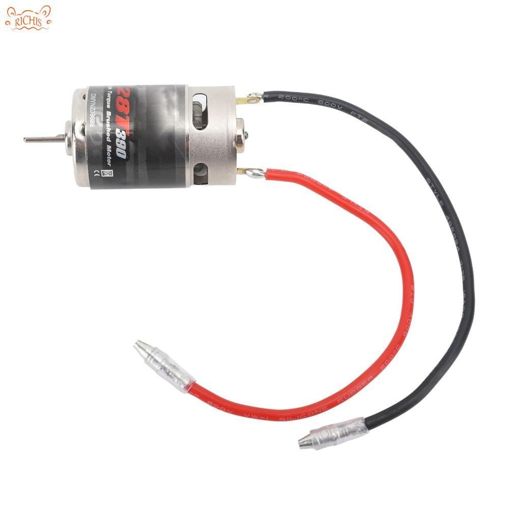 RICHIS RC Brushed Motor, มอเตอร์ RC ทอร์ชันสูงเสียงรบกวนต่ํา, ทนทาน 390 28T สแตนเลส RC มอเตอร์ไฟฟ้าส