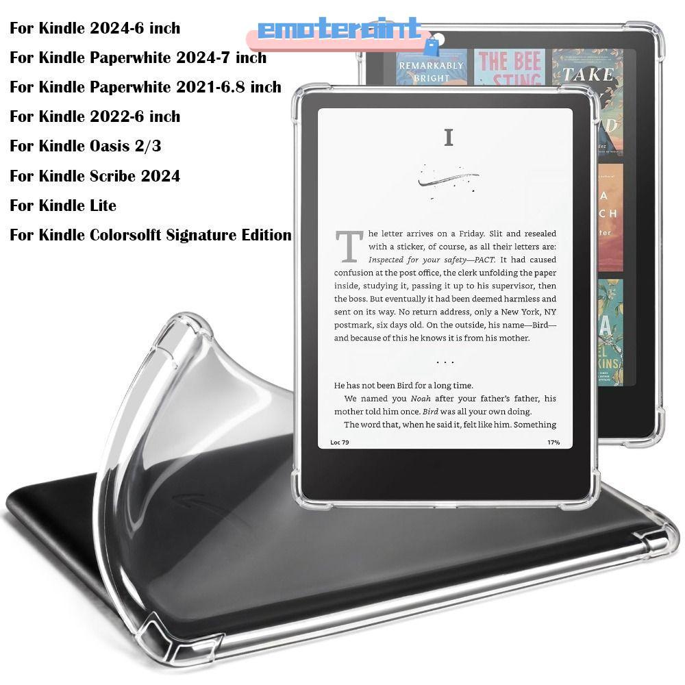 EMOTEEPH e-Reader, 11/12th Gen SA568B ฝาหลัง, C2V2L3 เคสใส TPU สําหรับ Kindle Paperwhite 1/2/3/4/5 C