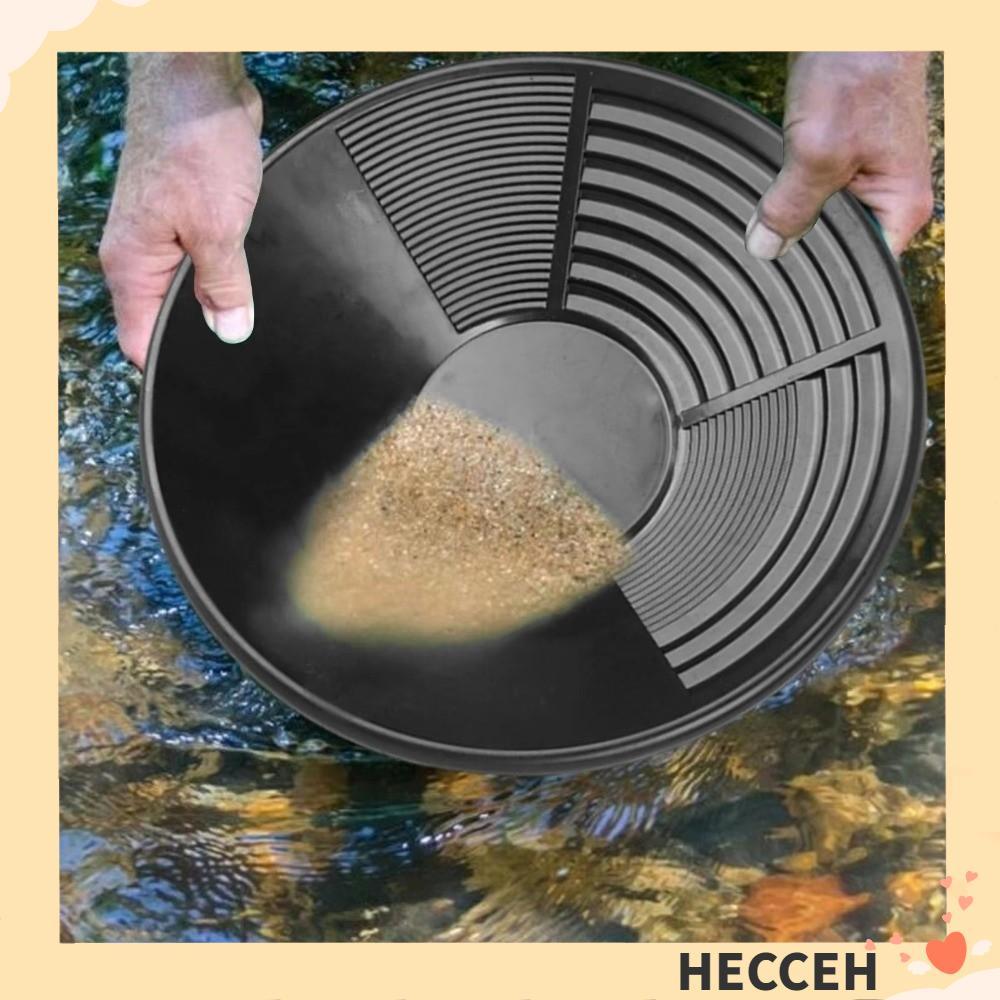 HECCEH Gold Panning Tools,กระทะทองพลาสติกทนทาน,แบบพกพาพร้อมเครื่องมือกําหนดตําแหน่งความจุขนาดใหญ่การ