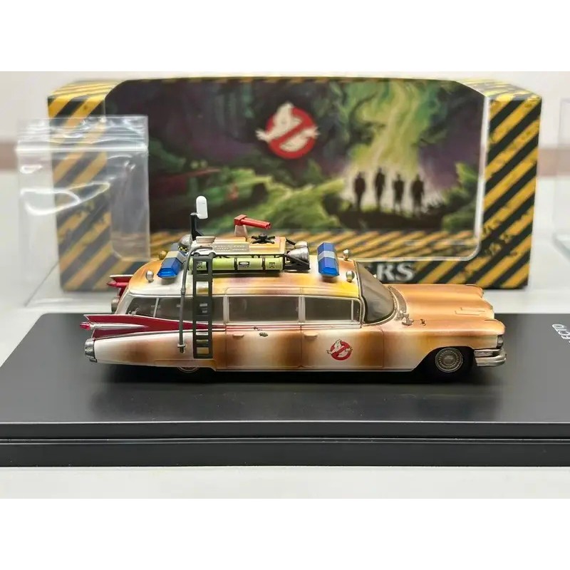 FZ YS 1:64 Ghostbuster Miller Miller Miller 1959 Ecto-1 รถเหล็กโมเดลคอลเลกชันของเล่นขนาดเล็ก