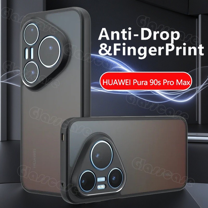 สําหรับHUAWEI Pura 90s 90 Pro Max Pura90s 90sPro 90sProMax 90Pro 90ProMax Anti-Scratchโปร่งใสFrostedเคสโทรศัพท์กันกระแทกป้องกันลายนิ้วมือปกหลัง