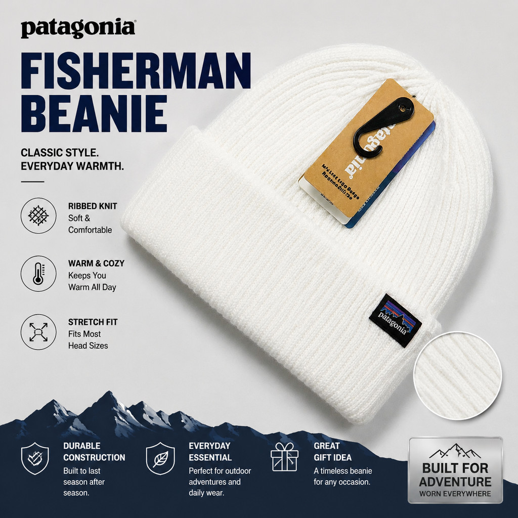 หมวก Patagonia Brimless หมวกถักกันลมเข้ากันทั้งหมด
