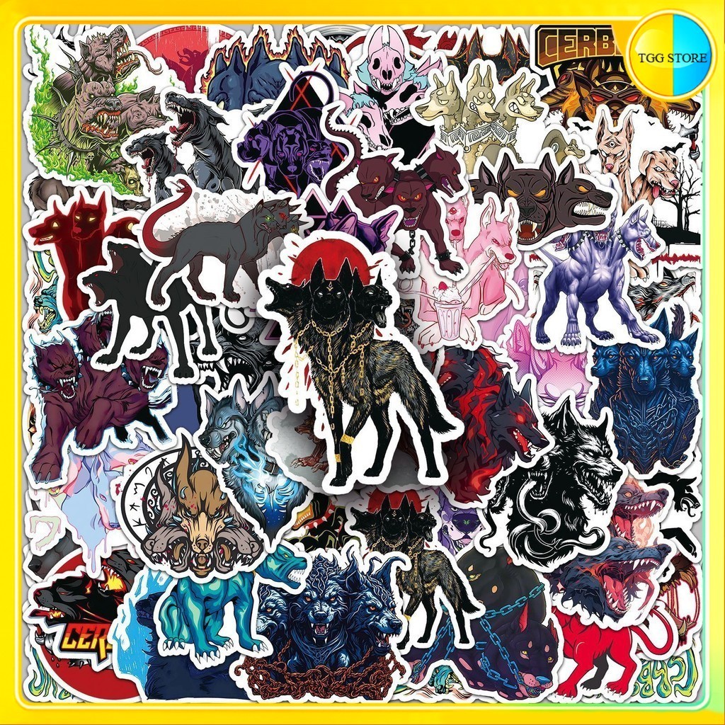 🚚พร้อมส่ง🚚 50แบบ เซอร์เบอรัส  Cerberus sticker three head dog horror greek mythology