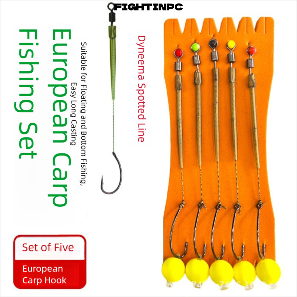 FIGHTINPC 5 ชิ้นเบ็ดตกปลาปลาคาร์พ, Pesca Ready Made ตกปลาผม Rigs hook, Hot Flip/Iseni hook อุปกรณ์ขนาด 2 #-12# ปลาคาร์พ Rigs ตกปลา lure Fishing Tackle