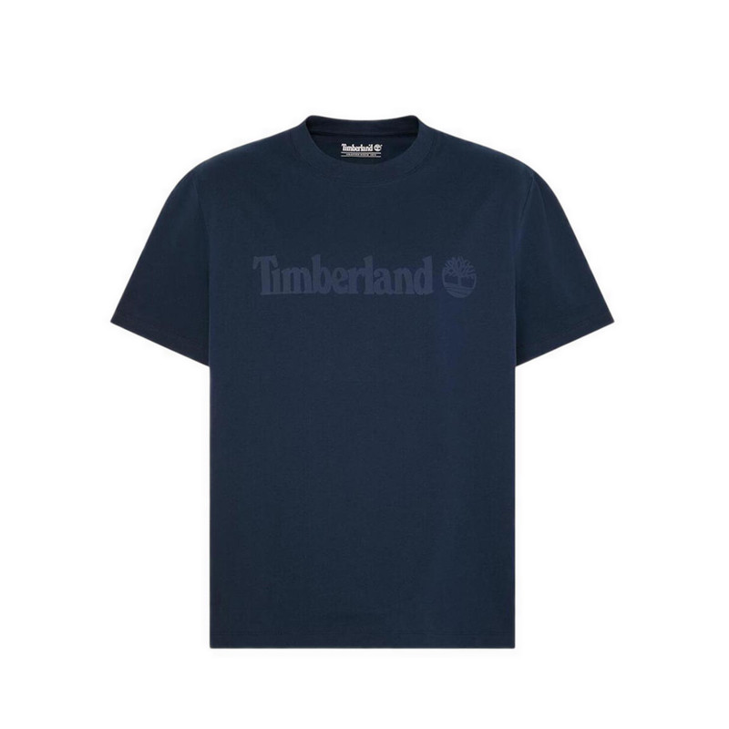 Timberland รุ่น Northwood Linear Logo เสื้อยืดแขนสั้น ผู้ชาย สีฟ้า