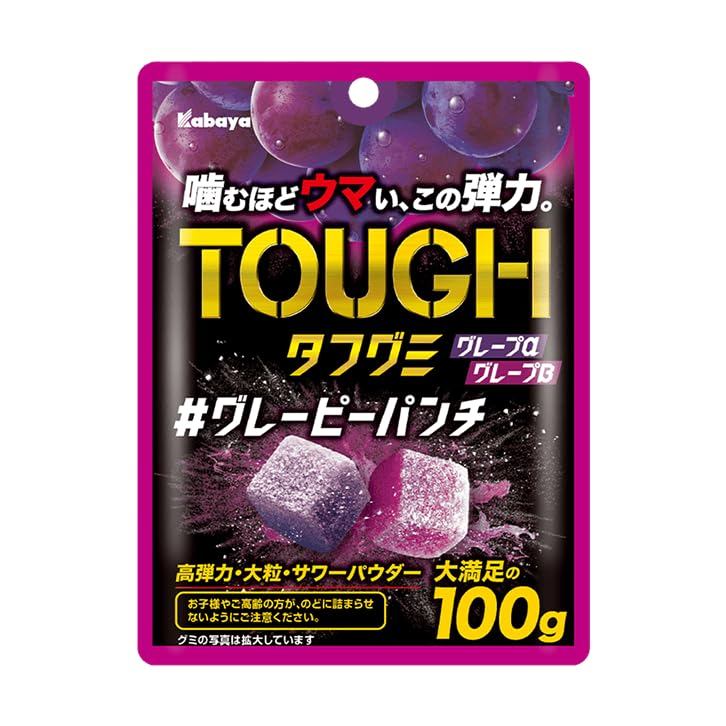 Kabaya Foods Tough Gummy Grapey Punch 100กรัม x 8 ชิ้น ส่งตรงจากญี่ปุ่น