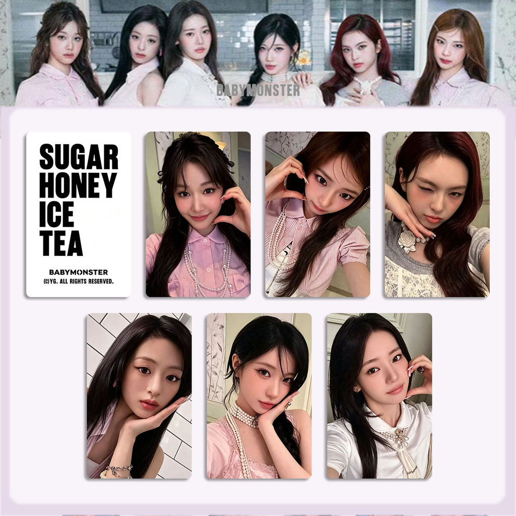 5-6pcs BM I LIKE IT SUGAR HONEY ICE TEA Lomo การ์ด CHOOM TOUR AHYEON 3mini อัลบั้ม ASA HEADLINER 2ND