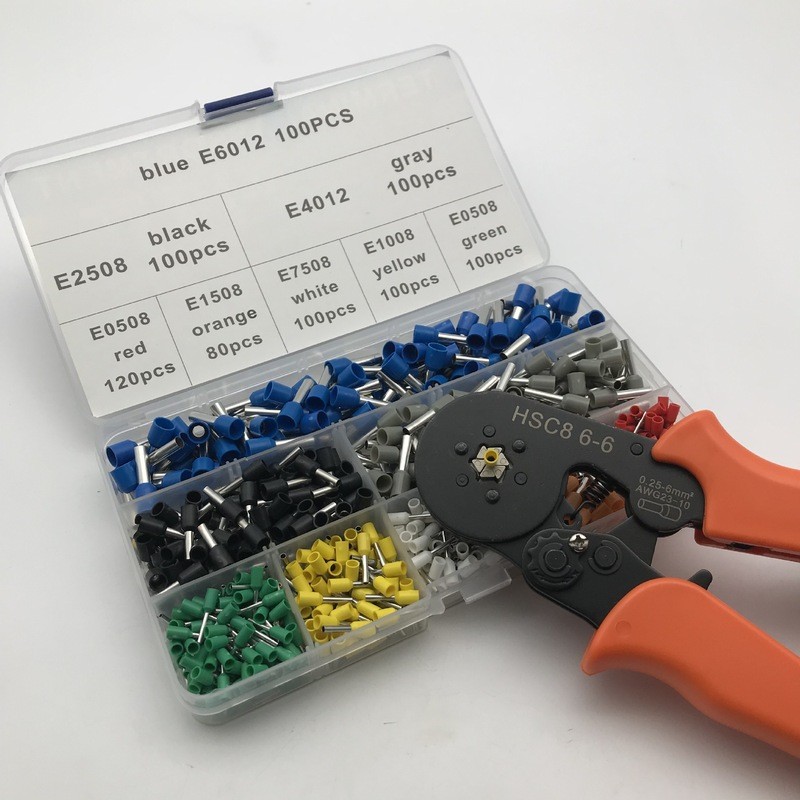 [Leqing] Pin Type Terminal Wire Nose CRIMPING Pliers Cold Pressing Tube Type Terminal Pliers Connect
