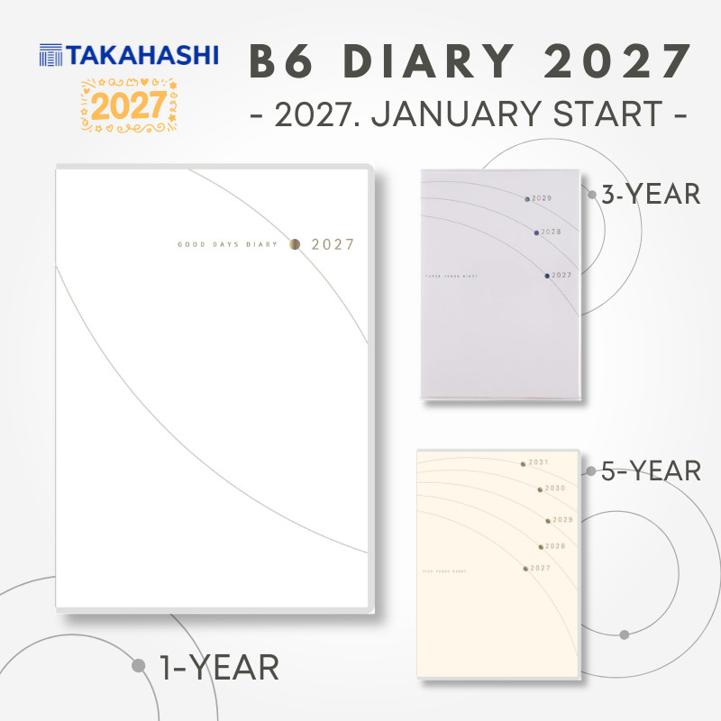 Takahashi Diary B6 1 3 5 Year Notebook