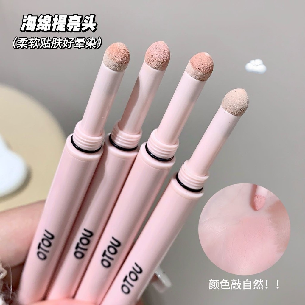 [คลังสินค้าพร้อม] Lying Silkworm Pen Double-Headed Dual-Use Down to Shadow Outline Lying Silkworm Br