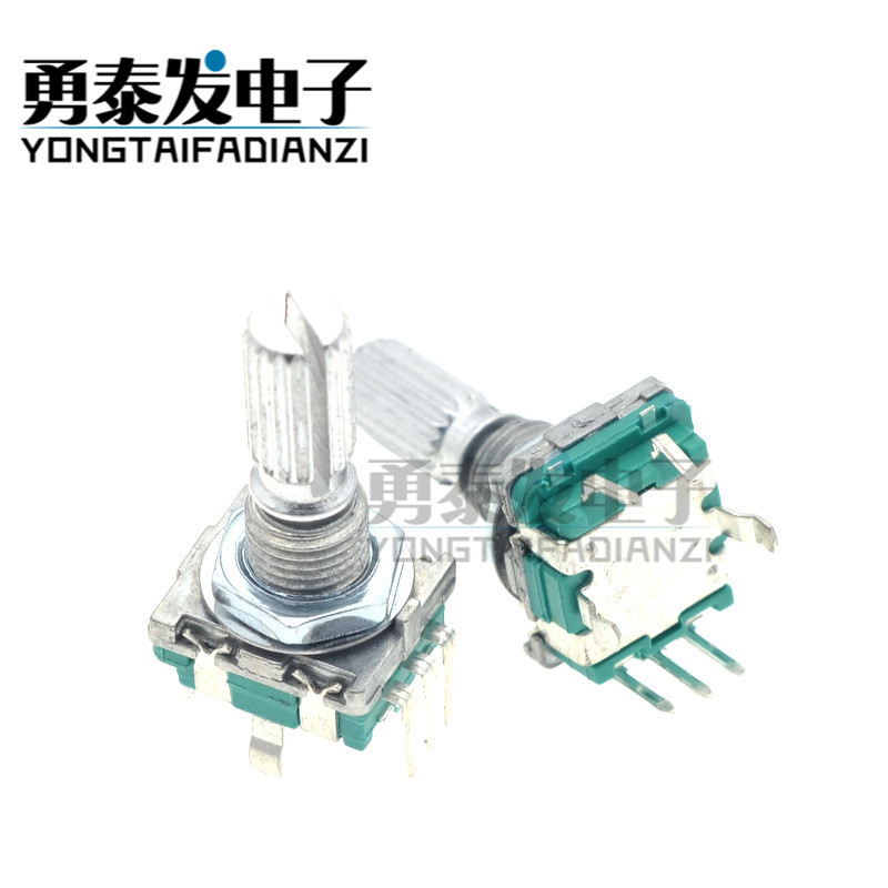 EC11 หมุน Encoder Encoding สวิทช์ EC11 Digital Potentiometer พร้อมสวิตช์ห้าขาความยาว 15 มม.