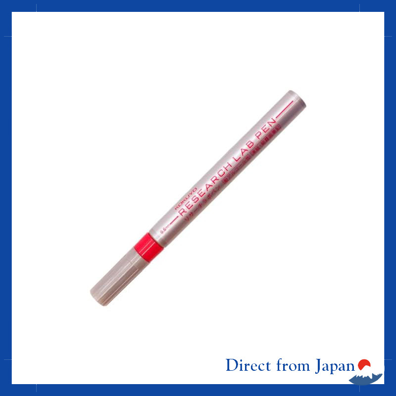 Research Lab Pen Oil-Based Pigment Ink Alcohol-Resistant 0.6mm Red PM-R100R