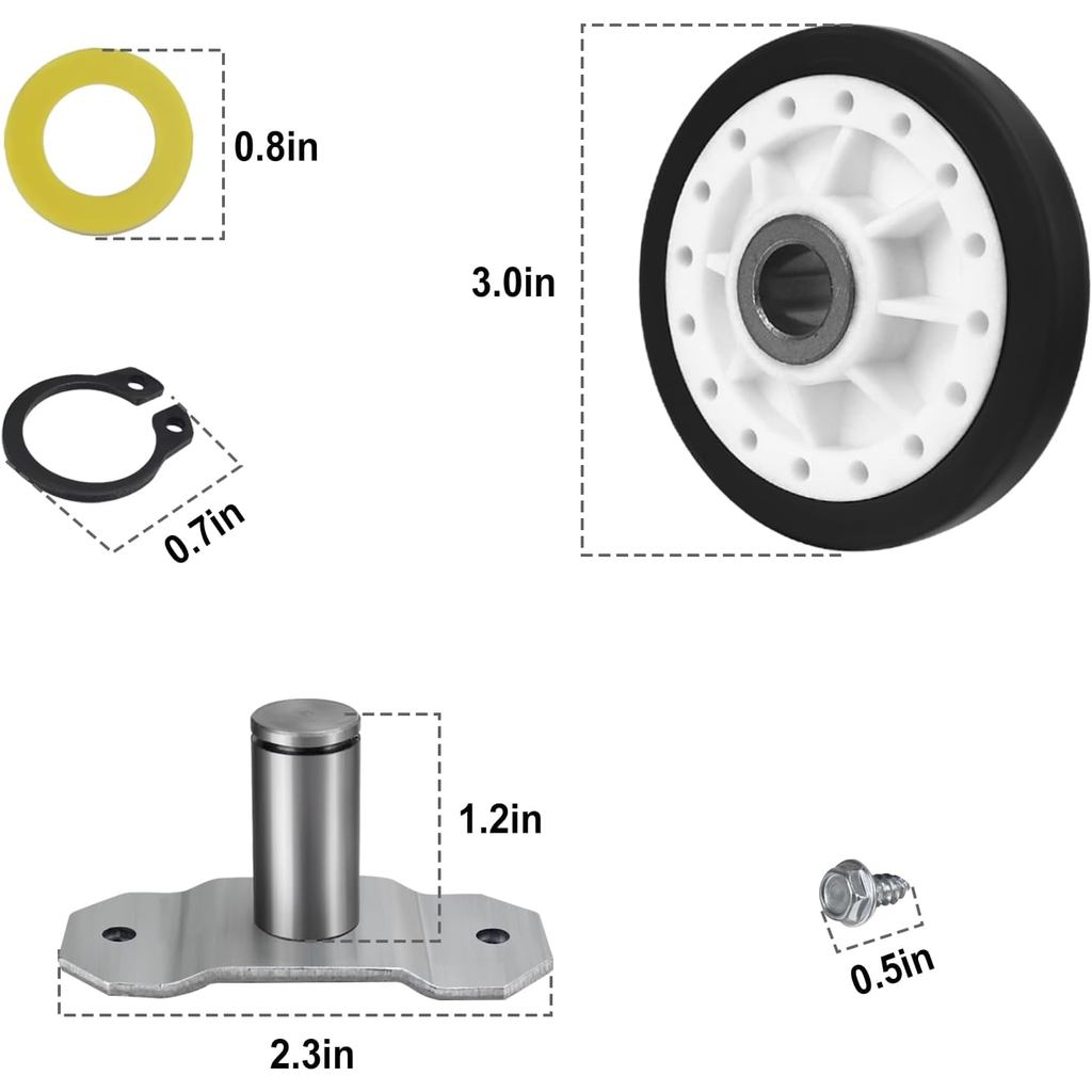 LA-1008 เครื่องเป่าด้านหลังกลองสนับสนุน Roller Kit โดย Sikawai Fit สําหรับ Whirlpool Roper Admiral เ