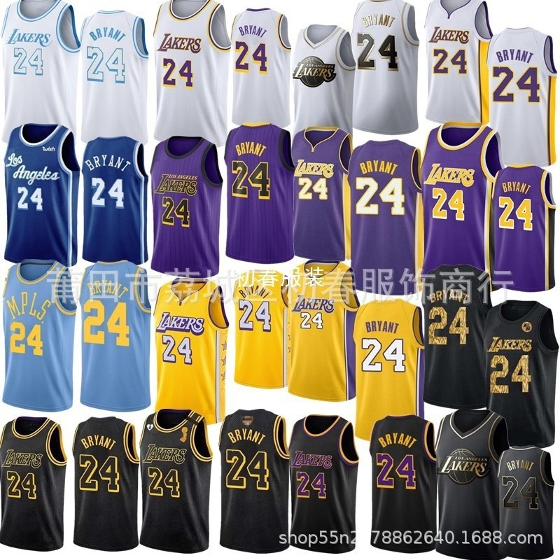 จัดส่งในวันเดียวกัน!!Lakers Kobe Kobe No. 24 Lakers/24 Kobe Retro Commemorative Edition เสื้อผ้าบาสเ