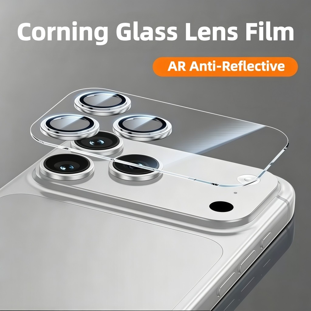 AR ตัวป้องกันเลนส์เคลือบป้องกันแสงสะท้อนสําหรับ iPhone 17 Pro Max Glass Metal ครอบคลุมเต็มรอยขีดข่วน