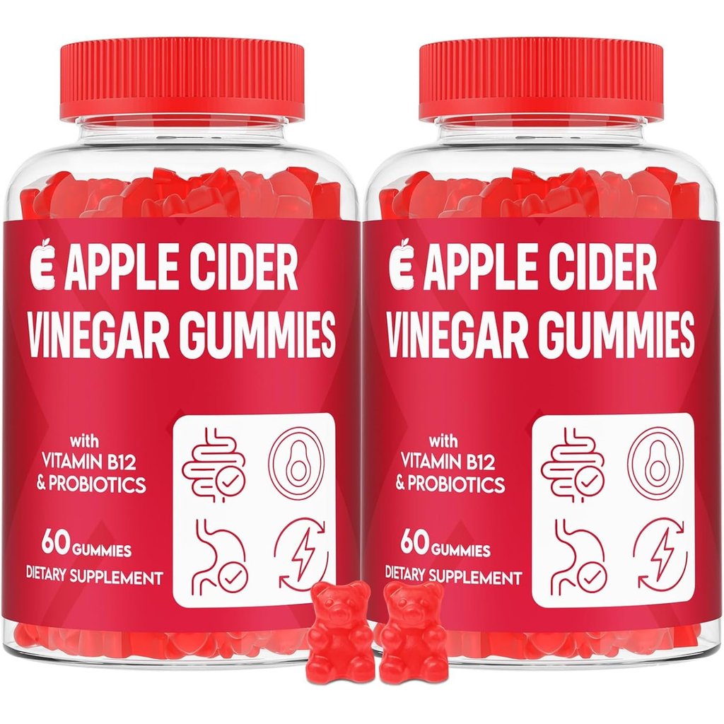 Apple Cider Vinegar Gummies 2000mg, Keto ACV Gummies with Probiotics, Keto Support & B12, Apple Cide